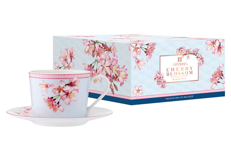 Cherry Blossom Fine Bone China Cup & Saucer - 230ml