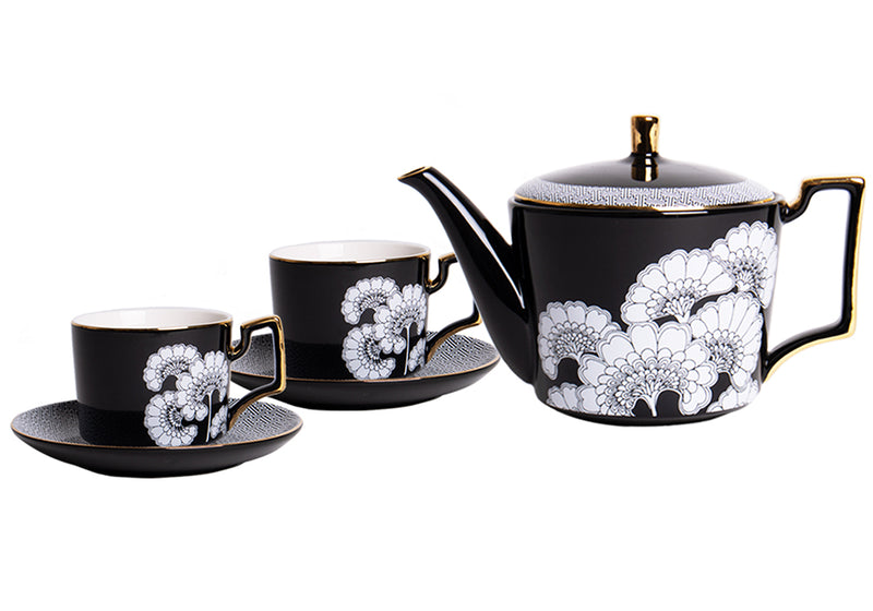 Florence Broadhurst Black Cup & Saucer - 180ml