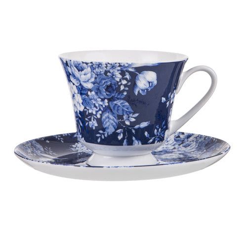 Provincial Garden Cup & Saucer - Navy 250ml