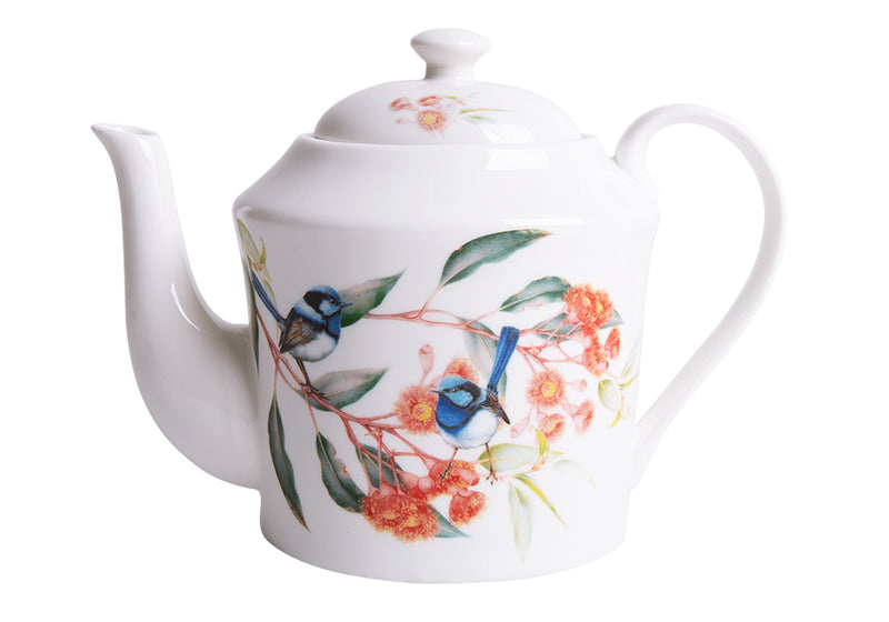 Blue Wren & Eucalyptus Teapot - 600ml