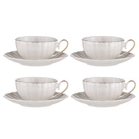 Parisienne Pearl Cup & Saucer - White 220ml