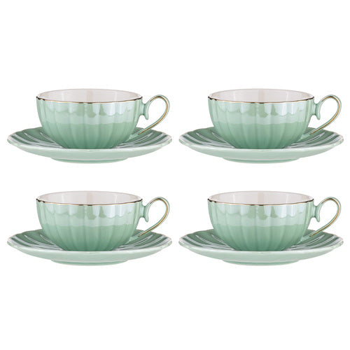 Parisienne Pearl Cup & Saucer - Aquamarine 220ml