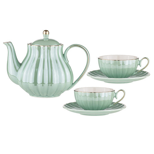 Parisienne Pearl Cup & Saucer - Aquamarine 220ml