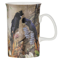 Male & Female Forest Red Tail Black Cockatoo Mug - 350ml