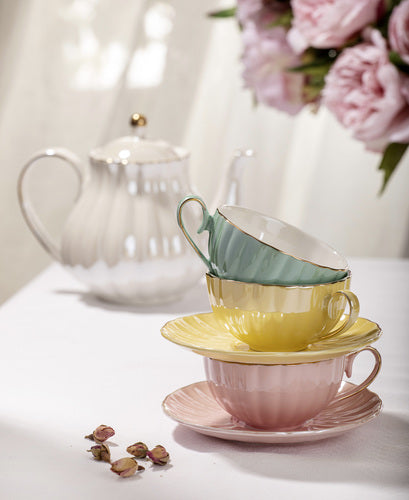 Parisienne Pearl Cup & Saucer - Aquamarine 220ml