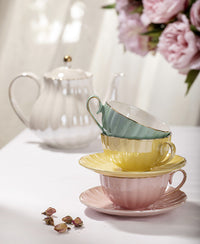 Parisienne Pearl Cup & Saucer - Marshmallow 220ml