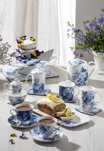 Provincial Garden Cup & Saucer - Navy 250ml