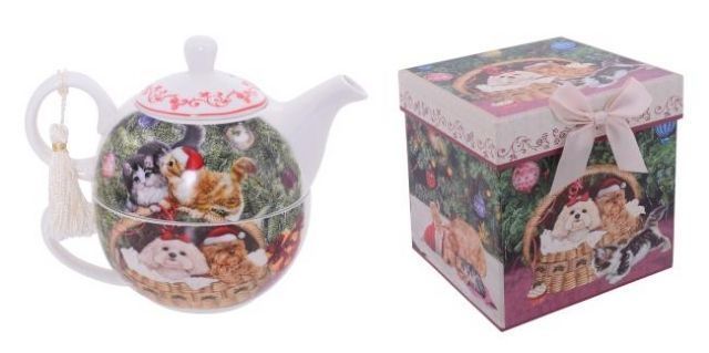 Xmas Cats & Dogs - Tea for One 450ml