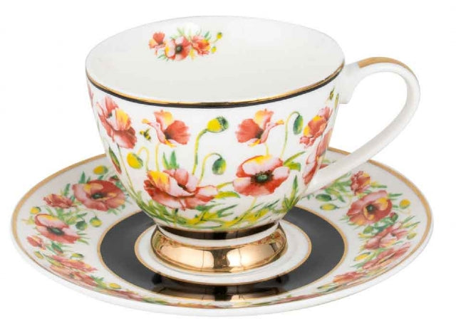 Tea Cup & Saucer - Poppies Collection 200ml