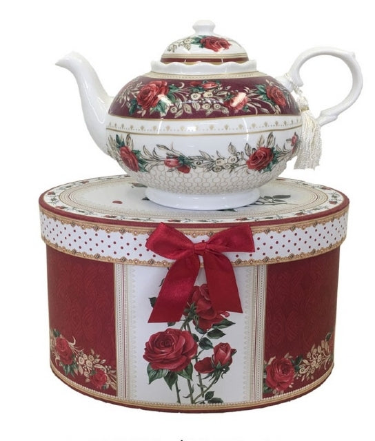 Red Rose Teapot 1000ml